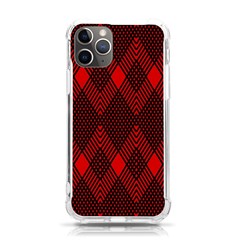 Pattern, Red, Black,  Iphone 11 Pro 5 8 Inch Tpu Uv Print Case by 2607694c