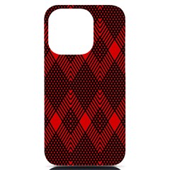 Pattern, Red, Black,  Iphone 14 Pro Black Uv Print Case by 2607694c