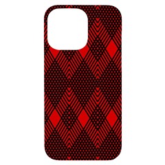 Pattern, Red, Black,  Iphone 14 Pro Max Black Uv Print Case by 2607694c