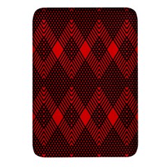 Pattern, Red, Black,  Rectangular Glass Fridge Magnet (4 Pack) by 2607694c