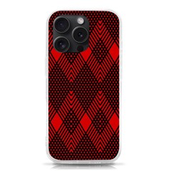 Pattern, Red, Black,  Iphone 15 Pro Tpu Uv Print Case by 2607694c