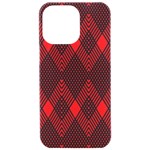 pattern, red, black,  iPhone 15 Pro Max Black UV Print PC Hardshell Case Front