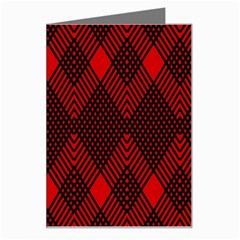 Muster Rot Rot Schwarz Greeting Card by 2607694c