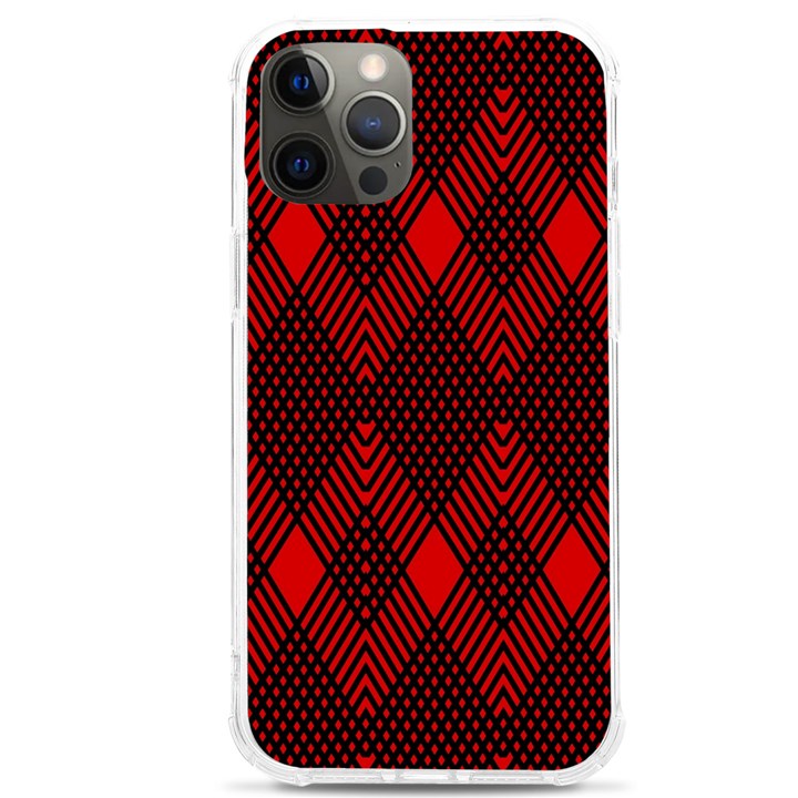 Muster rot rot schwarz iPhone 12 Pro max TPU UV Print Case