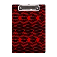 Muster Rot Rot Schwarz A5 Acrylic Clipboard by 2607694c