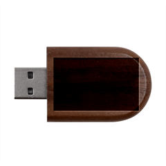 Muster Rot Rot Schwarz Wood Oval Usb Flash Drive by 2607694c