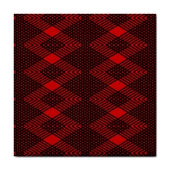 pattern rot schwarz Tile Coaster