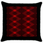 pattern rot schwarz Throw Pillow Case (Black) Front