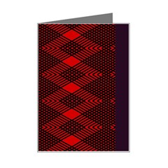 pattern rot schwarz Mini Greeting Card