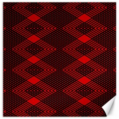 Pattern Rot Schwarz Canvas 12  X 12  by dedoma