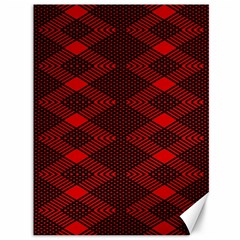 Pattern Rot Schwarz Canvas 36  X 48  by dedoma