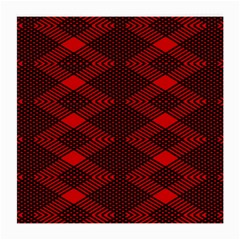 Pattern Rot Schwarz Medium Glasses Cloth by dedoma