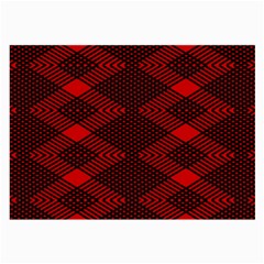 pattern rot schwarz Large Glasses Cloth