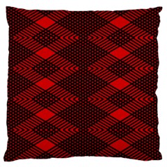 Pattern Rot Schwarz Large Cushion Case (two Sides)