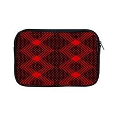 Pattern Rot Schwarz Apple Ipad Mini Zipper Cases by dedoma