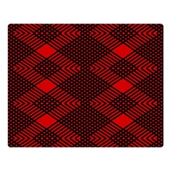 pattern rot schwarz Two Sides Premium Plush Fleece Blanket (Large)