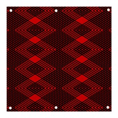 Pattern Rot Schwarz Banner And Sign 3  X 3  by dedoma