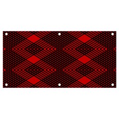 Pattern Rot Schwarz Banner And Sign 4  X 2  by dedoma