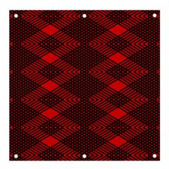 Pattern Rot Schwarz Banner And Sign 4  X 4  by dedoma