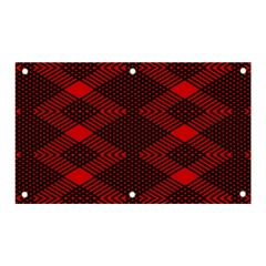 Pattern Rot Schwarz Banner And Sign 5  X 3  by dedoma