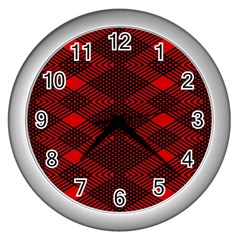 Rot Dunkel Wall Clock (silver) by dedoma