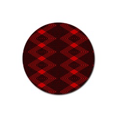 Rot Dunkel Rubber Coaster (round) by dedoma