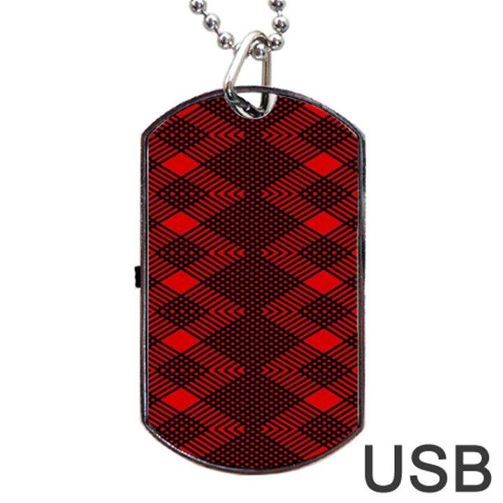 Rot Dunkel Dog Tag USB Flash (Two Sides)