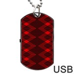 Rot Dunkel Dog Tag USB Flash (Two Sides) Back