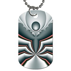 Fractal Grau Dog Tag (one Side) by dedoma