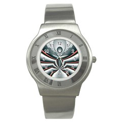 Fractal Grau Stainless Steel Watch by dedoma