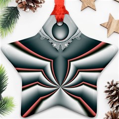 Fractal Grau Star Ornament (two Sides)