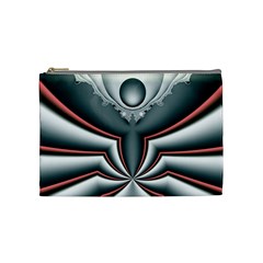 Fractal Grau Cosmetic Bag (medium) by dedoma