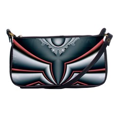 Fractal Grau Shoulder Clutch Bag by dedoma