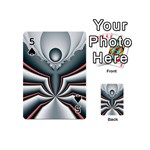 Fractal grau Playing Cards 54 Designs (Mini) Front - Spade5