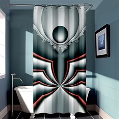 Fractal Grau Shower Curtain 36  X 72  (stall)  by dedoma