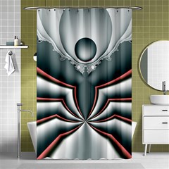 Fractal Grau Shower Curtain 48  X 72  (small)  by dedoma