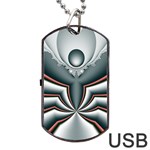 Fractal grau Dog Tag USB Flash (One Side) Front