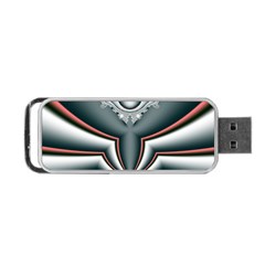 Fractal Grau Portable Usb Flash (one Side) by dedoma