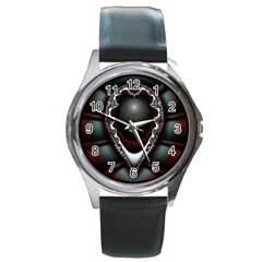 fractal eye Round Metal Watch