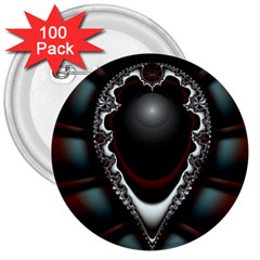 fractal eye 3  Buttons (100 pack) 