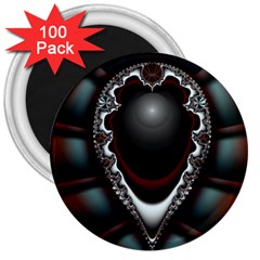 fractal eye 3  Magnets (100 pack)