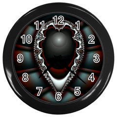 fractal eye Wall Clock (Black)