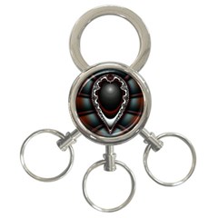 fractal eye 3-Ring Key Chain