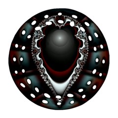 fractal eye Round Filigree Ornament (Two Sides)