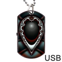 fractal eye Dog Tag USB Flash (One Side)