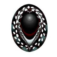 fractal eye Oval Filigree Ornament (Two Sides)