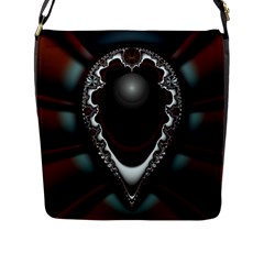 fractal eye Flap Closure Messenger Bag (L)