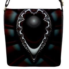 fractal eye Flap Closure Messenger Bag (S)