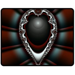 fractal eye Two Sides Fleece Blanket (Medium)