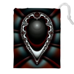 fractal eye Drawstring Pouch (4XL)